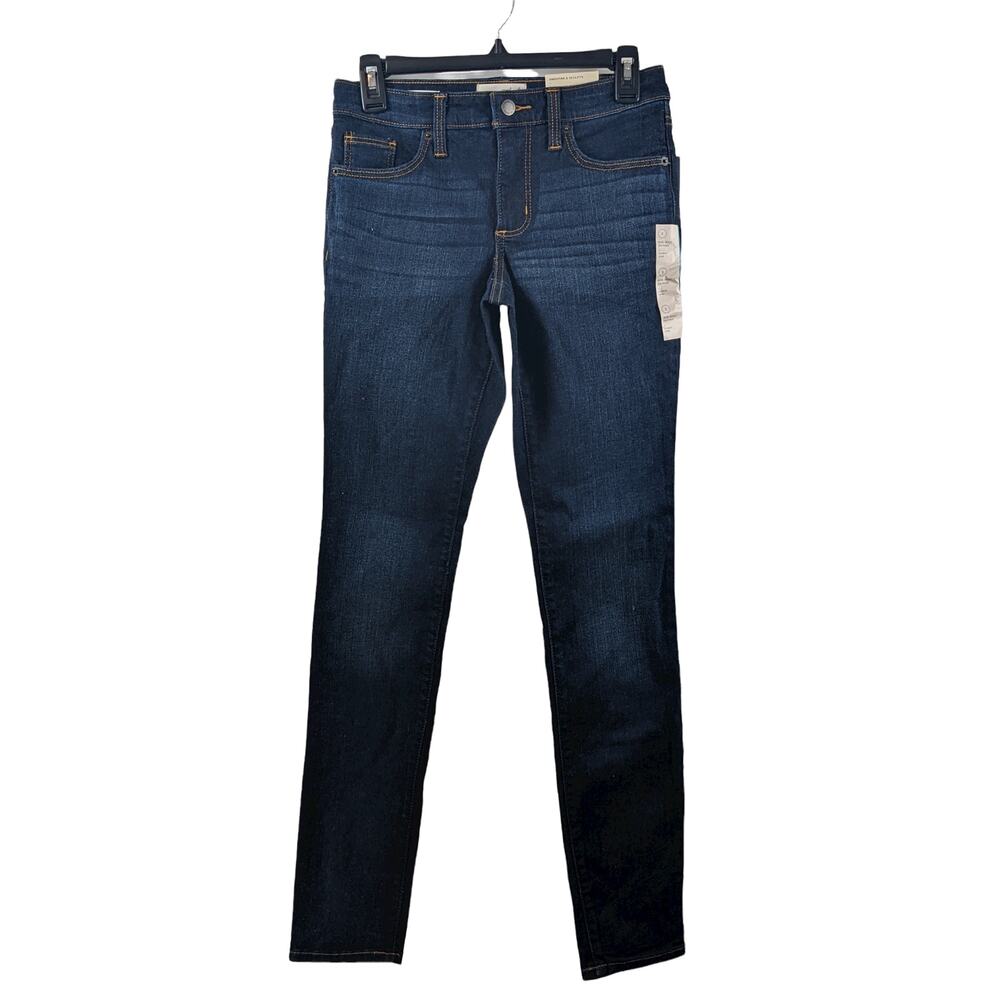 Mid‎ Rise Skinny Jeans Universal Thread Medium Wash Blue Denim 2 Casual Cropped